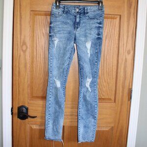 Refuge Juniors Tattered Worn Stretch Jeggings - Size 0